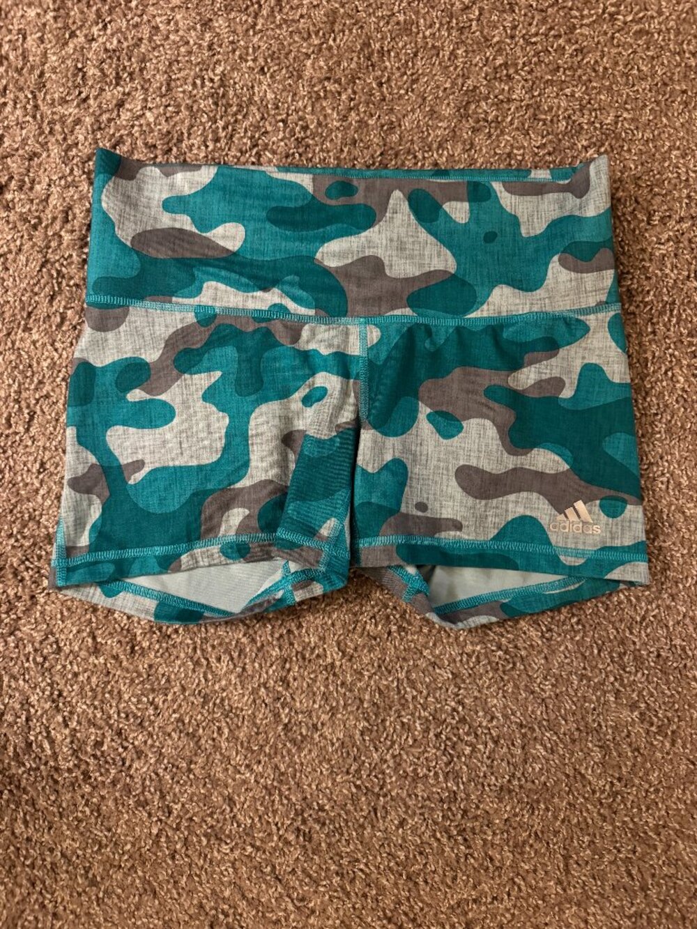 adidas Climalite Teal and Gray Camo Athletic Shorts